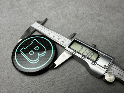 Brabus Tiffany Blue Carbon Emblem for Airbag Steering Wheel – 2024+ Mercedes models