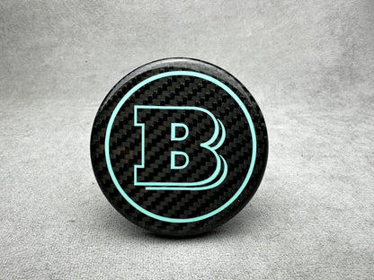 Brabus Tiffany Blue Carbon Emblem for Airbag Steering Wheel – 2024+ Mercedes models