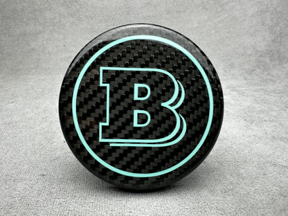 Brabus Tiffany Blue Carbon Emblem for Airbag Steering Wheel – 2024+ Mercedes models