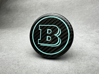 Brabus Tiffany Blue Carbon Emblem for Airbag Steering Wheel – 2024+ Mercedes models