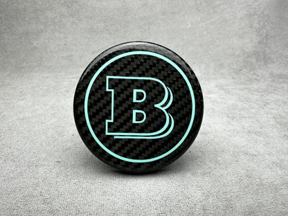 Brabus Tiffany Blue Carbon Emblem for Airbag Steering Wheel – 2024+ Mercedes models