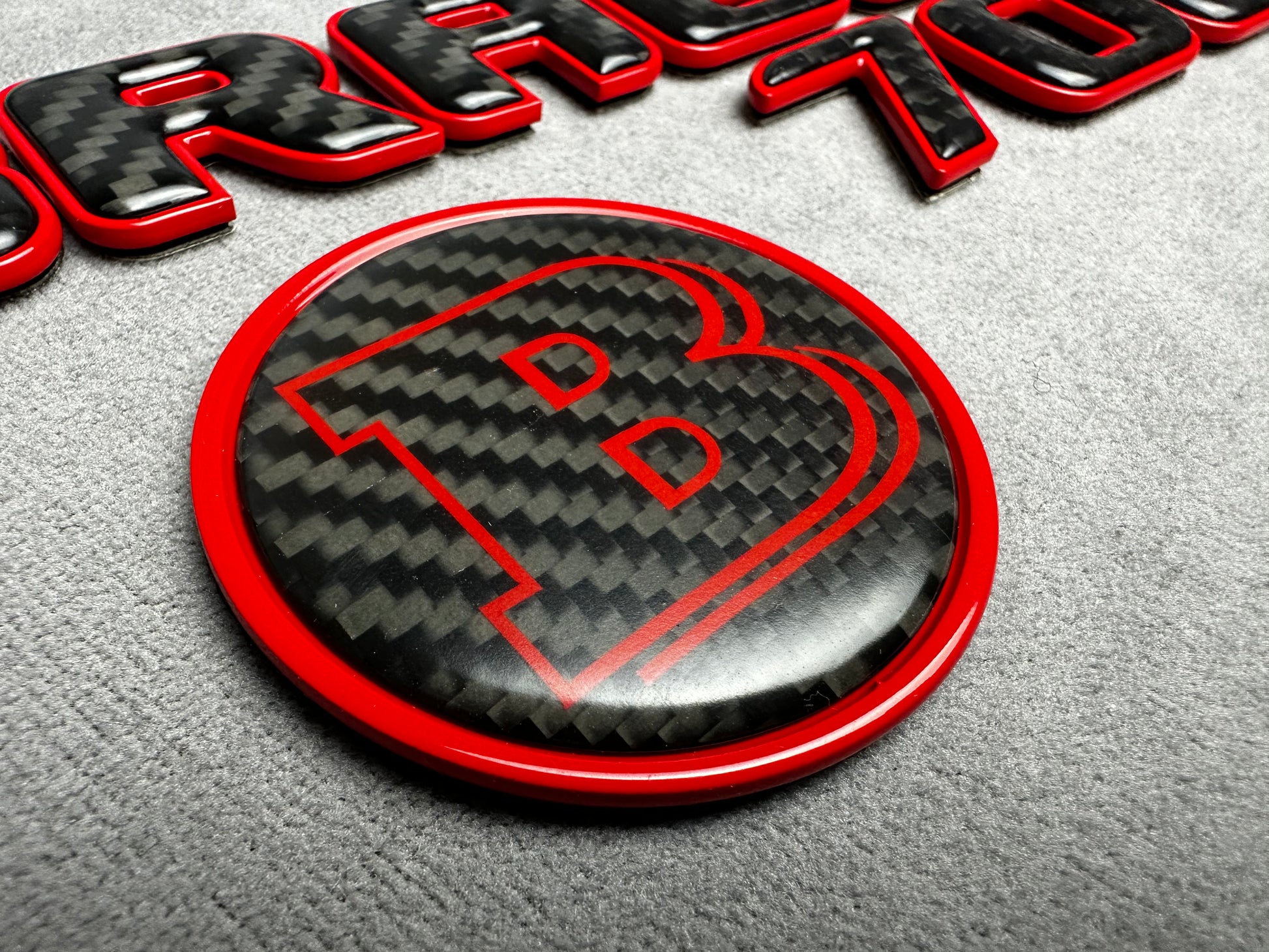"Brabus 700 red emblem badge set carbon plastic metal for Mercedes G-Wagon W463A W465