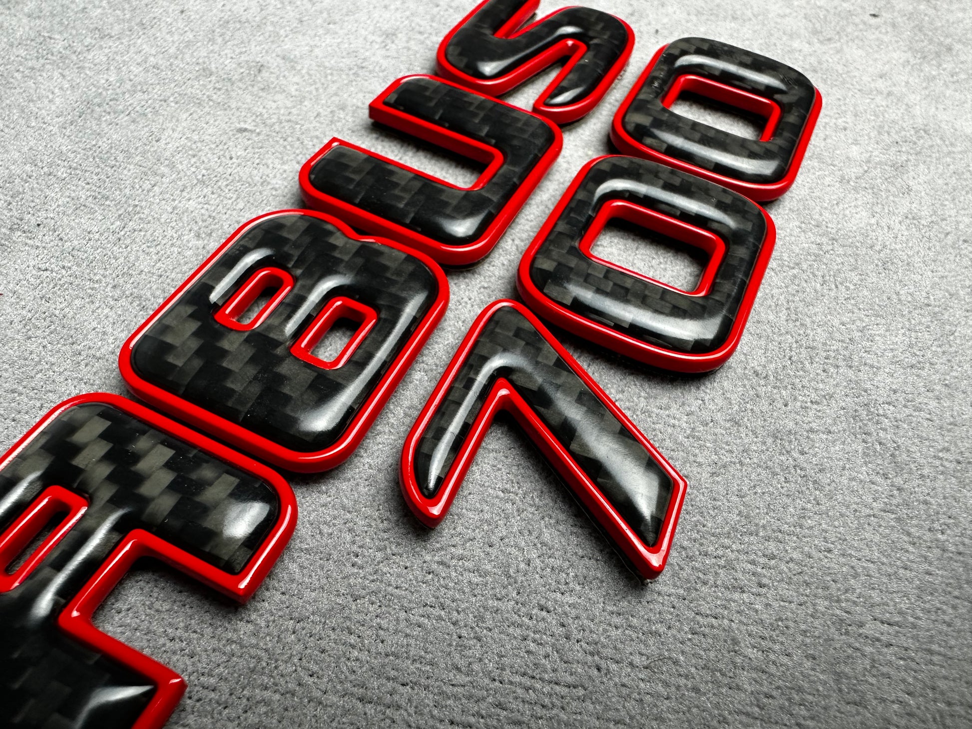"Brabus 700 red emblem badge set carbon plastic metal for Mercedes G-Wagon W463A W465