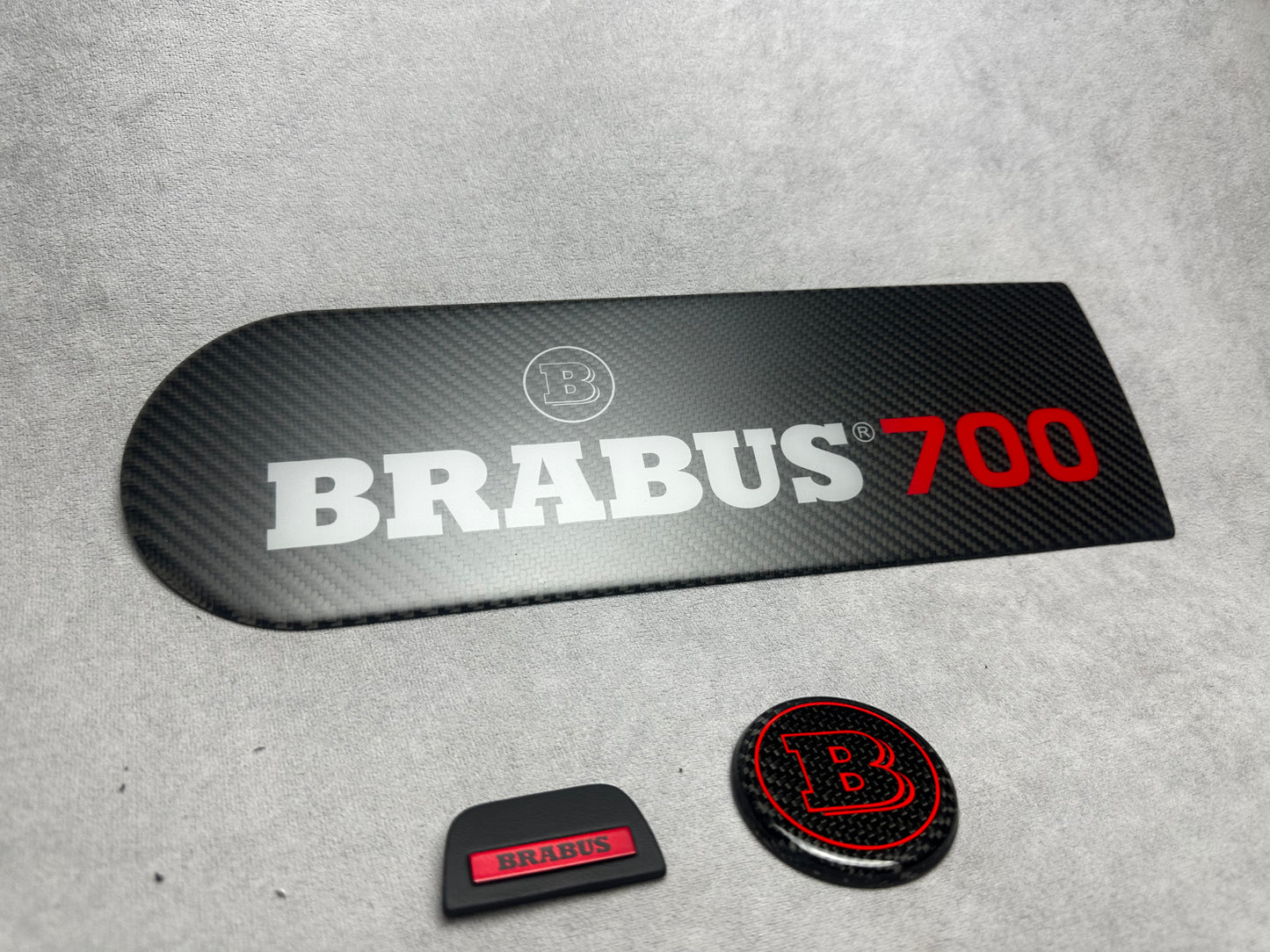 "Brabus 700 red emblem badge set carbon plastic metal for Mercedes G-Wagon W463A W465
