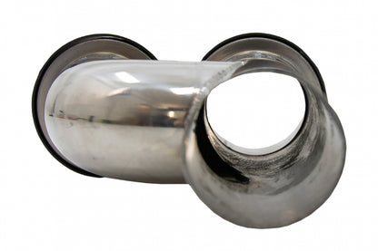 Carbon Fiber Exhaust Muffler Tips polished look, universal fit with 6.3 cm inlet