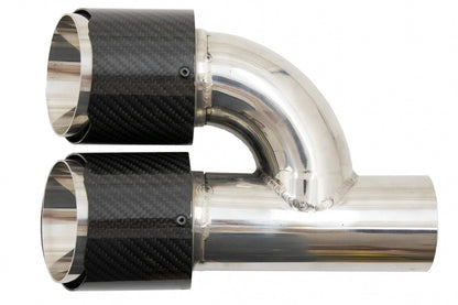 Carbon Fiber Exhaust Muffler Tips Polished Style 6.3cm Inlet – Universal Fit