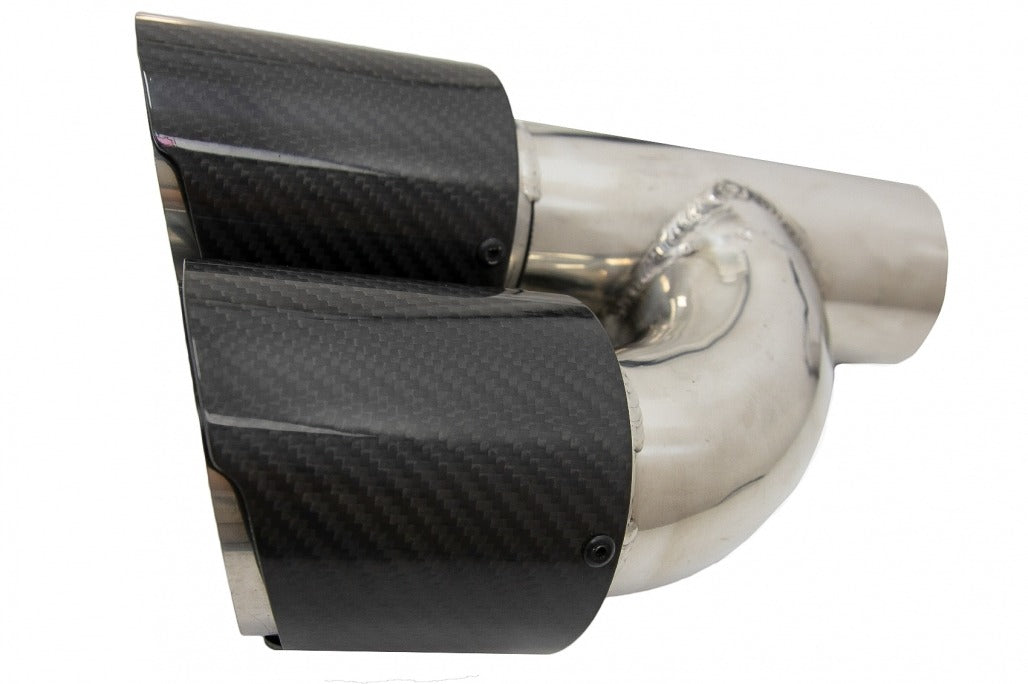 Carbon Fiber Exhaust Muffler Tips Polished Style 6.3cm Inlet – Universal Fit
