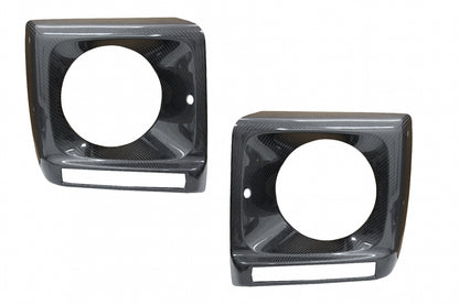 Carbon Fiber Headlight Covers G65 Design for Mercedes G-Class W463 (1989–2018)
