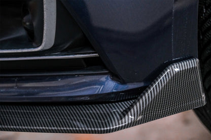 Carbon Look Front Bumper Spoiler Lip Add-On for Audi A4 B9 8W S-Line (2016–2018)