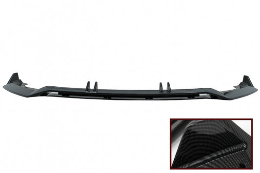 Carbon Look Front Bumper Spoiler Lip Add-On for Audi A4 B9 8W S-Line (2016–2018)
