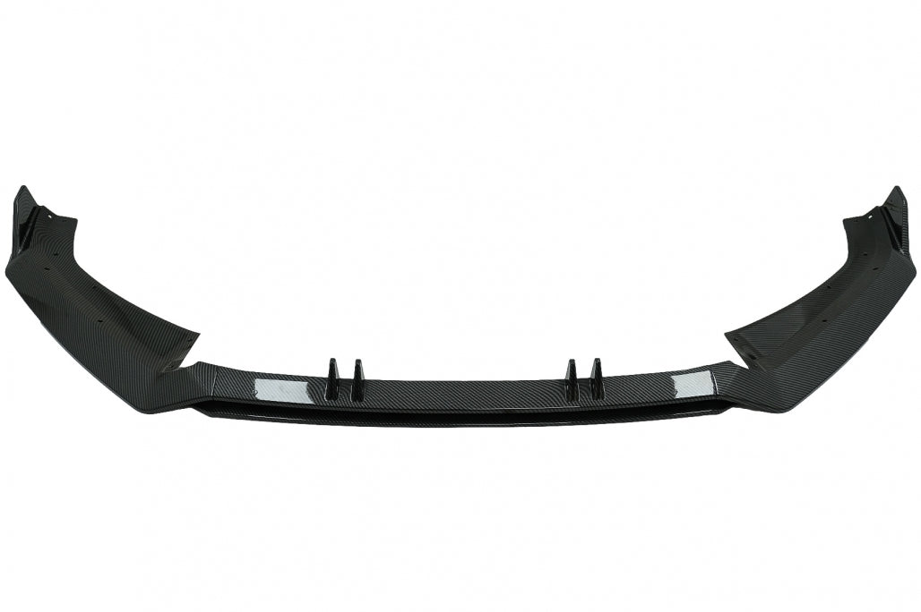 Carbon Look Front Bumper Spoiler Lip Add-On for Audi A4 B9 8W S-Line (2016–2018)