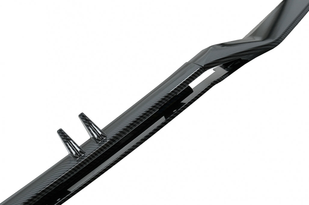 Carbon Look Front Bumper Spoiler Lip Add-On for Audi A4 B9 8W S-Line (2016–2018)