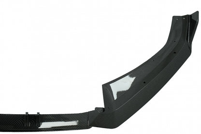 Carbon Look Front Bumper Spoiler Lip Add-On for Audi A4 B9 8W S-Line (2016–2018)