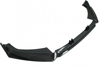 Carbon Look Front Bumper Spoiler Lip Add-On for Audi A4 B9 8W S-Line (2016–2018)