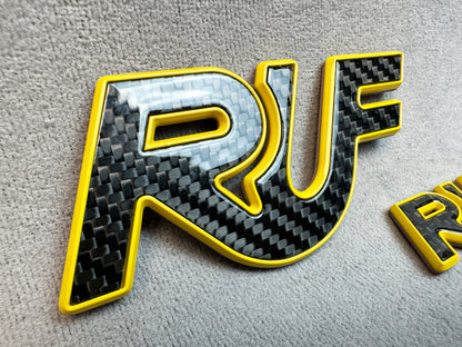 RUF yellow emblem installed on 964 Turbo front view