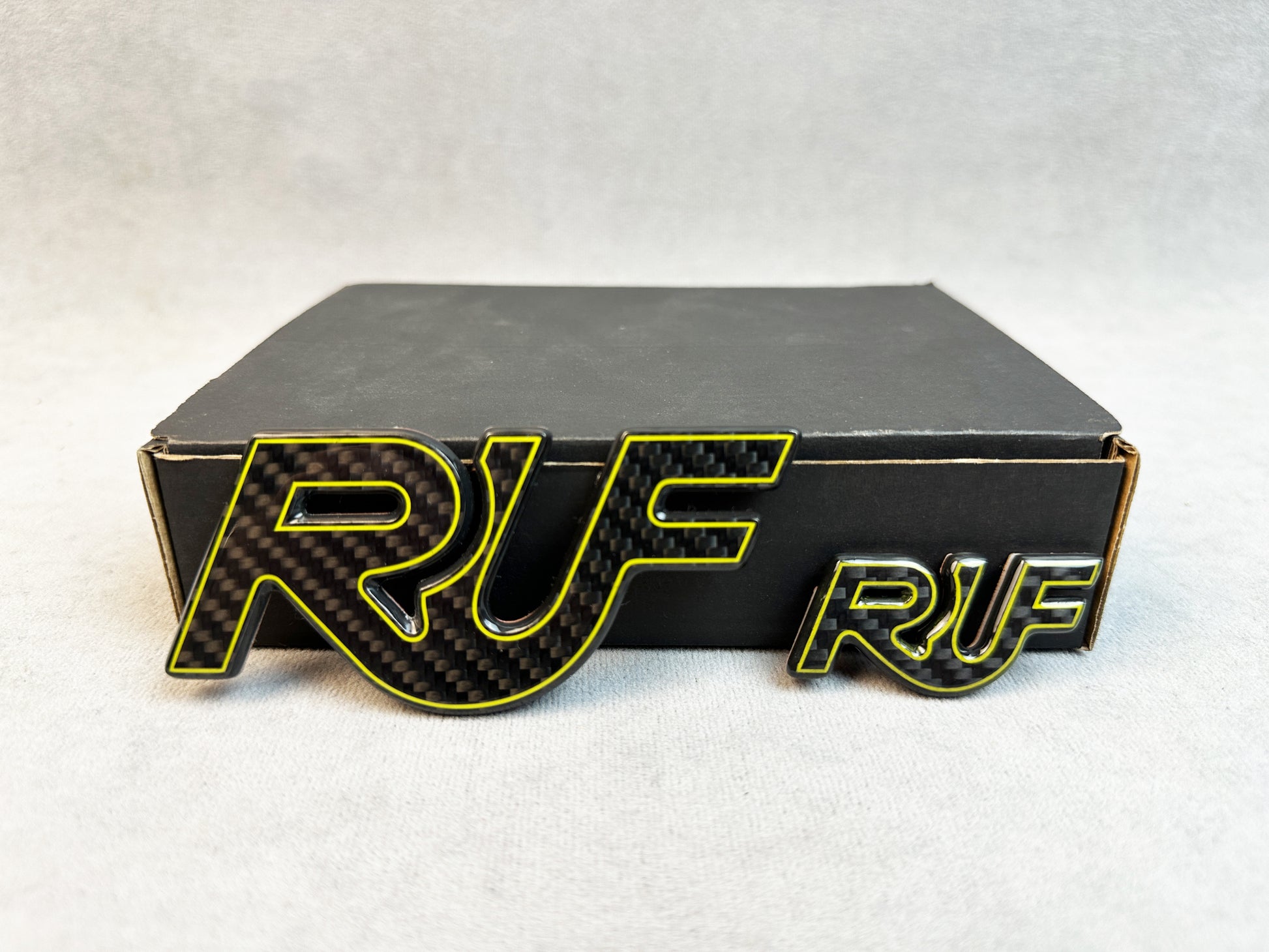Porsche 930 Turbo with carbon RUF yellow trimmed badge