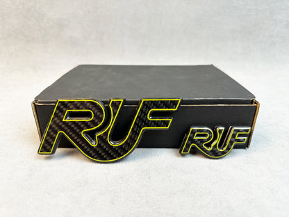 Porsche 930 Turbo with carbon RUF yellow trimmed badge
