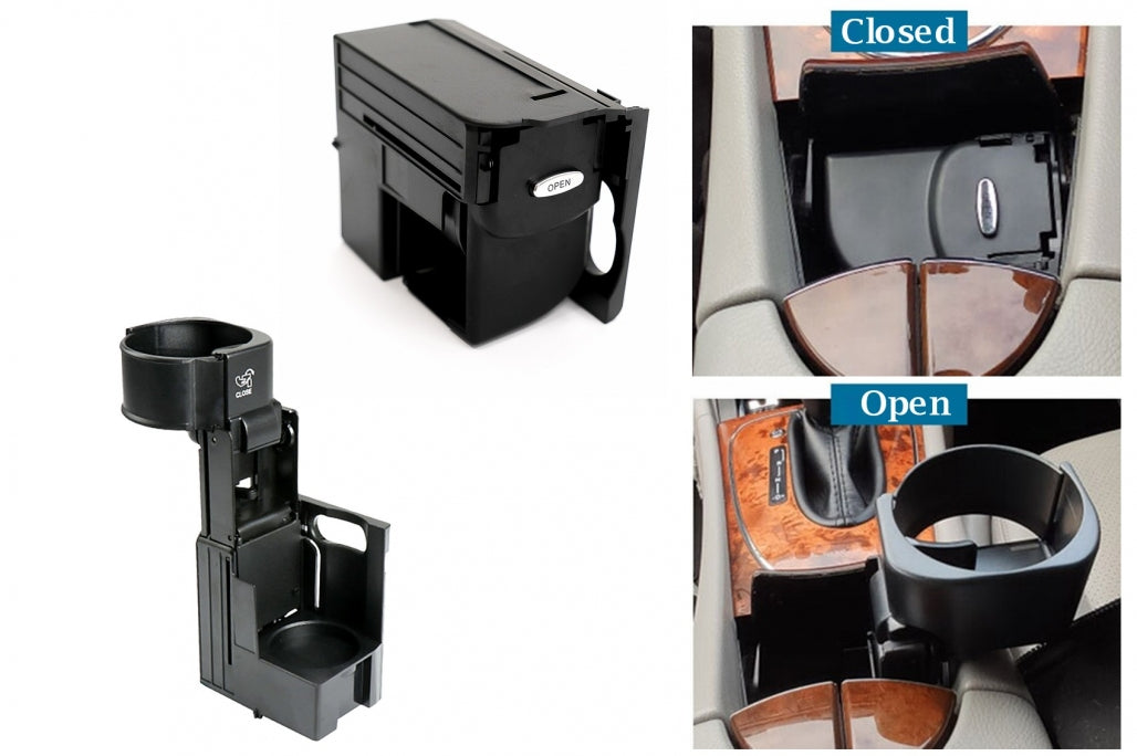 Center Console Cup Holder Black for Mercedes CLS W219 E-Class W211 S211 (2002–2010)