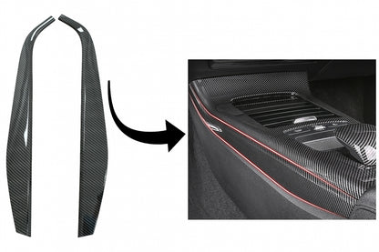Center Console Side Trim Covers Carbon Fiber Look for Mercedes A-Class W177 V177 (2018–Up)
