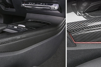 Center Console Side Trim Covers Carbon Fiber Look for Mercedes A-Class W177 V177 (2018–Up)