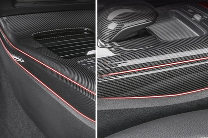 Center Console Side Trim Covers Carbon Fiber Look for Mercedes A-Class W177 V177 (2018–Up)
