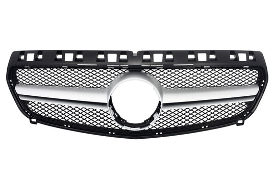 Central Grille A45 Design Silver for Mercedes A-Class W176 (2012–08/2015)