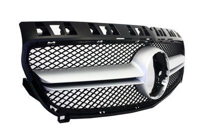 Central Grille A45 Design Silver for Mercedes A-Class W176 (2012–08/2015)