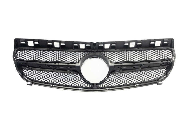 Central Grille A45 Design Silver for Mercedes A-Class W176 (2012–08/2015)