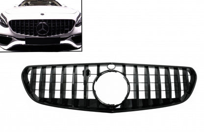 Central Grille GT-R Panamericana All Black for Mercedes S-Class Coupe C217 Cabrio A217 (2014–2017)