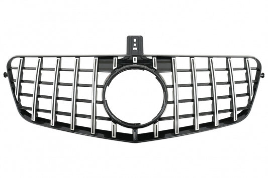 Central Grille GT-R Panamericana Black Chrome for Mercedes E-Class W212 S212 (2009–2013)