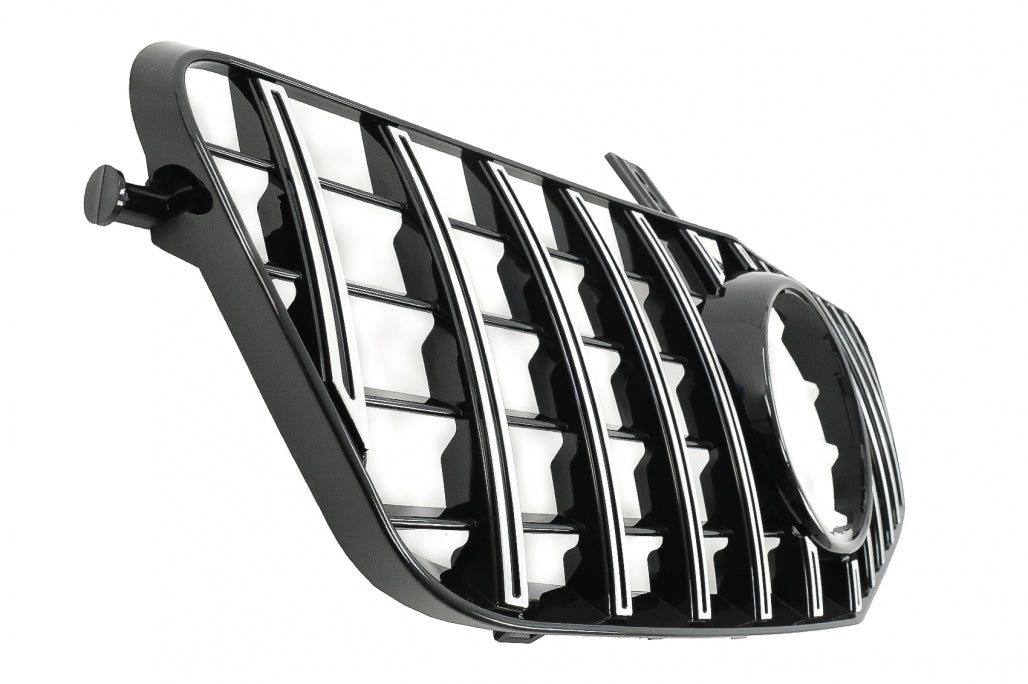 Central Grille GT-R Panamericana Black Chrome for Mercedes E-Class W212 S212 (2009–2013)