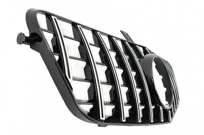 Central Grille GT-R Panamericana Black Chrome for Mercedes E-Class W212 S212 (2009–2013)