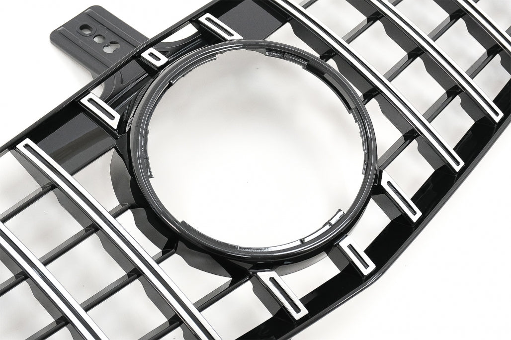 Central Grille GT-R Panamericana Black Chrome for Mercedes E-Class W212 S212 (2009–2013)