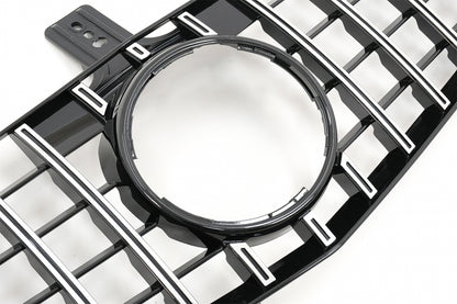 Central Grille GT-R Panamericana Black Chrome for Mercedes E-Class W212 S212 (2009–2013)