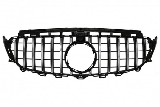 Central Grille GT-R Panamericana Black Chrome for Mercedes E-Class W213 S213 C238 A238 (2016–2019)
