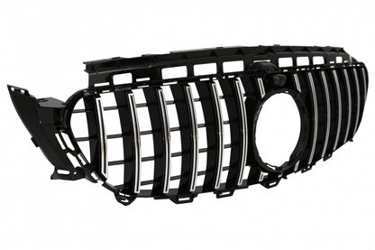 Central Grille GT-R Panamericana Black Chrome for Mercedes E-Class W213 S213 C238 A238 (2016–2019)