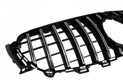 Central Grille GT-R Panamericana Black Chrome for Mercedes E-Class W213 S213 C238 A238 (2016–2019)