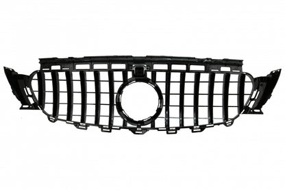 Central Grille GT-R Panamericana Black Chrome for Mercedes E-Class W213 S213 C238 A238 (2016–2019)