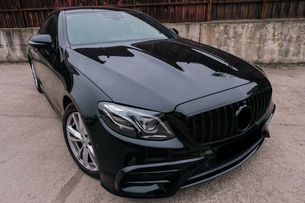 Central Grille GT-R Panamericana Black for Mercedes E-Class W213 S213 C238 A238 (2016–2019)