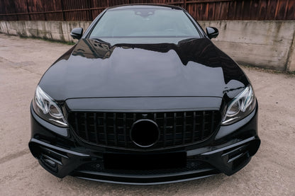 Central Grille GT-R Panamericana Black for Mercedes E-Class W213 S213 C238 A238 (2016–2019)