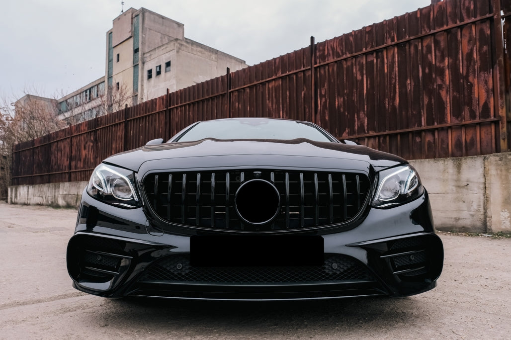 Central Grille GT-R Panamericana Black for Mercedes E-Class W213 S213 C238 A238 (2016–2019)