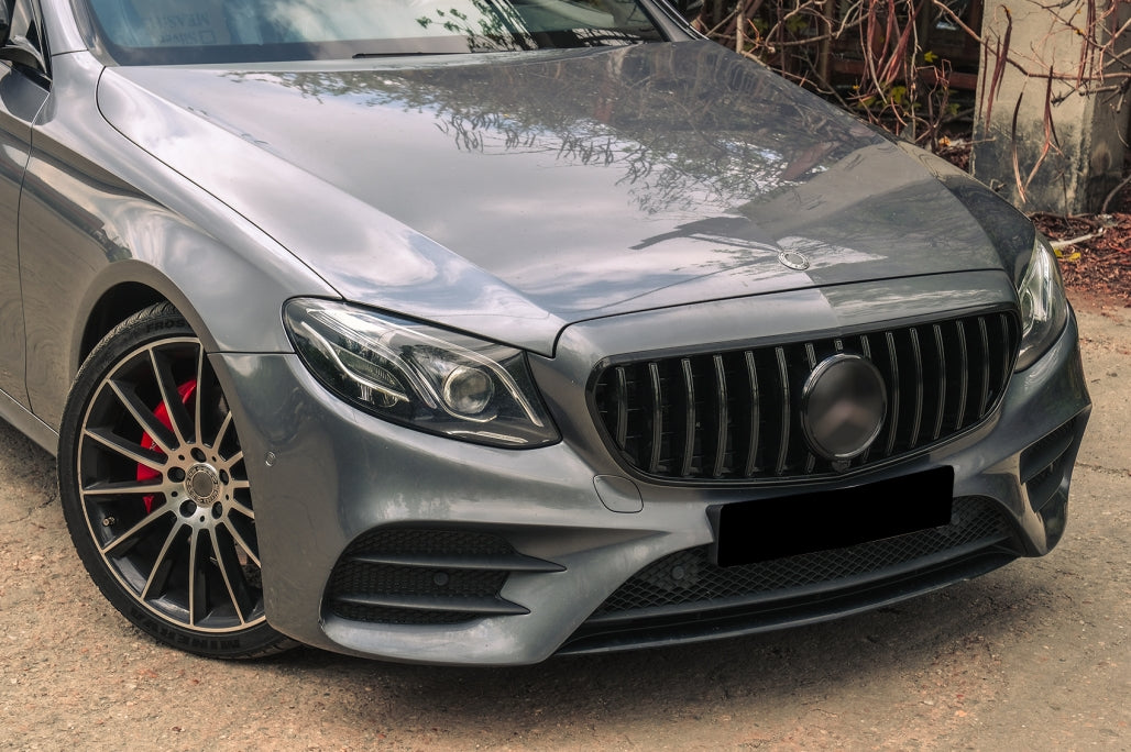 Central Grille GT-R Panamericana Black for Mercedes E-Class W213 S213 C238 A238 (2016–2019)