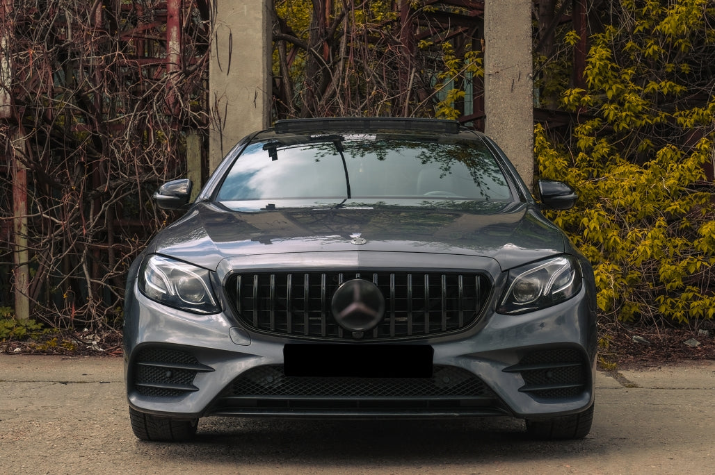 Central Grille GT-R Panamericana Black for Mercedes E-Class W213 S213 C238 A238 (2016–2019)