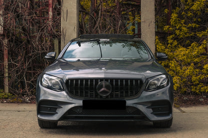 Central Grille GT-R Panamericana Black for Mercedes E-Class W213 S213 C238 A238 (2016–2019)