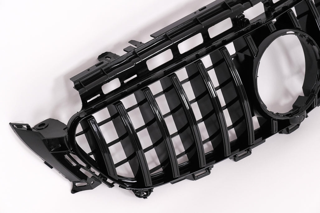 Central Grille GT-R Panamericana Black for Mercedes E-Class W213 S213 C238 A238 (2016–2019)