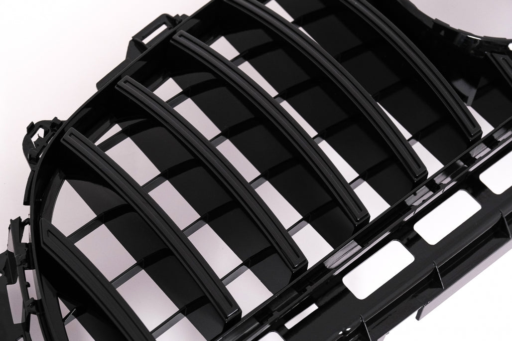 Central Grille GT-R Panamericana Black for Mercedes E-Class W213 S213 C238 A238 (2016–2019)
