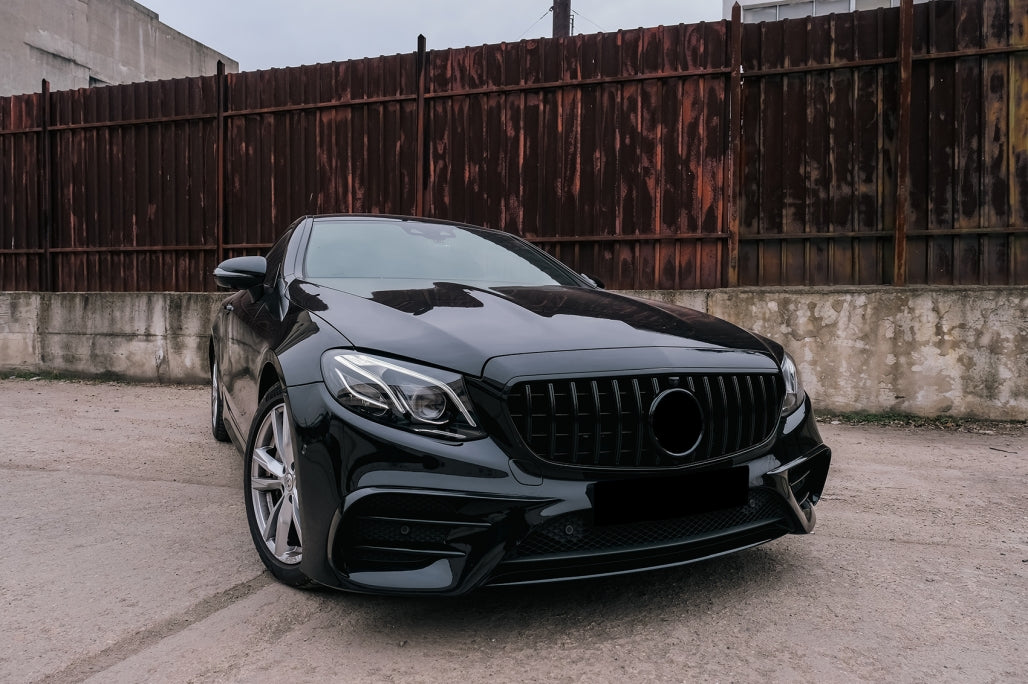 Central Grille GT-R Panamericana Black for Mercedes E-Class W213 S213 C238 A238 (2016–2019)