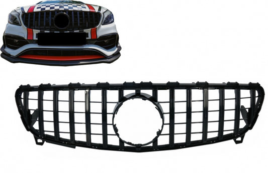 Central Grille GT-R Panamericana Design All Black for Mercedes A-Class W176 Facelift (092015–2018)