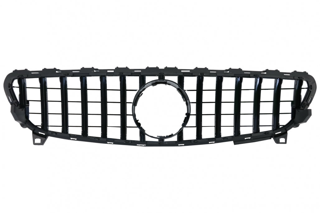 Central Grille GT-R Panamericana Design All Black for Mercedes A-Class W176 Facelift (092015–2018)