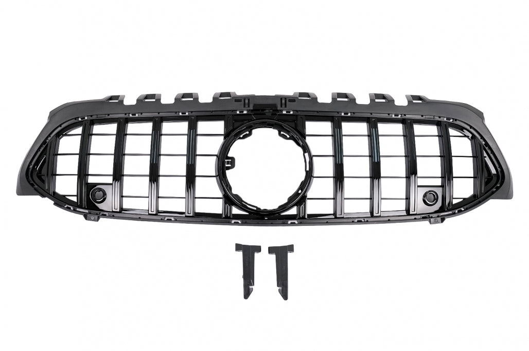 Central Grille GT-R Panamericana Design All Black for Mercedes A-Class W177 V177 (2018–2022)
